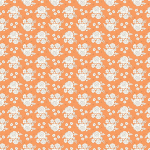 BloomBerry Petite Flowers C14602-TANGERINE by Riley Blake Designs- 1/2 Yard