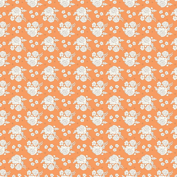 BloomBerry Petite Flowers C14602-TANGERINE by Riley Blake Designs- 1/2 Yard