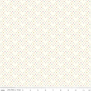 BloomBerry Dots Cream C14606-CREAM by Riley Blake Designs- 1/2 Yard