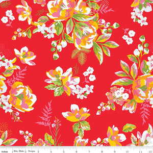 Picnic Florals Main C14610-RED by My Mind's Eye- Riley Blake Designs- 1/2 yard
