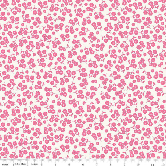 Picnic Florals Ditsy C14613-PINK by My Mind's Eye- Riley Blake Designs- 1/2 yard