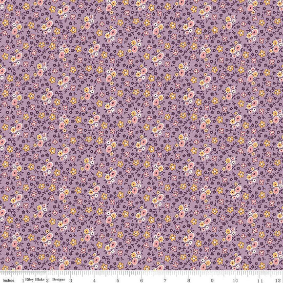 Autumn Bouquet C14656-PLUM by Lori Holt for Riley Blake Designs- 1/2 Yard