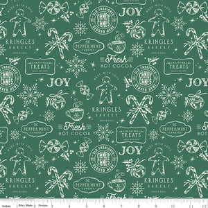 Merry Little Christmas Christmas Treats C14841-GREEN  by My Mind's Eye- Riley Blake Designs- 1/2 Yard