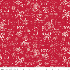 Merry Little Christmas Christmas Treats C14841-RED by My Mind's Eye- Riley Blake Designs- 1/2 Yard