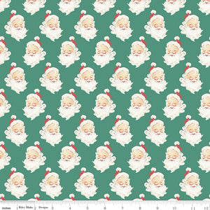 Merry Little Christmas Santa Heads C14842-PINE by My Mind's Eye- Riley Blake Designs- 1/2 Yard