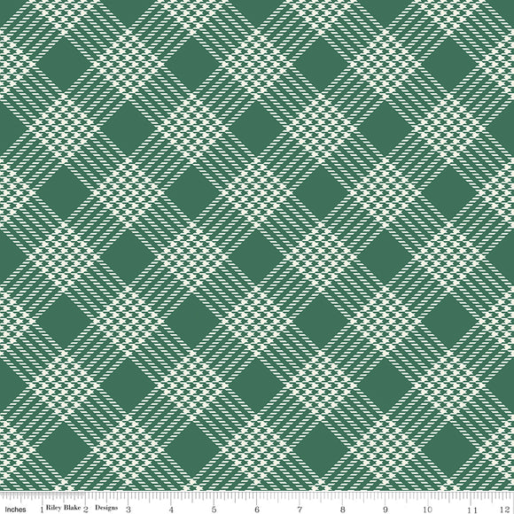 Merry Little Christmas Plaid C14844-GREEN by My Mind's Eye- Riley Blake Designs- 1/2 Yard