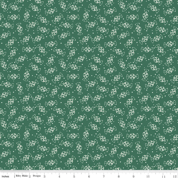 Merry Little Christmas Peppermint C14846-GREEN by My Mind's Eye- Riley Blake Designs- 1/2 Yard