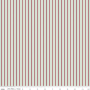 Merry Little Christmas Stripes C14847-CREAM by My Mind's Eye- Riley Blake Designs- 1/2 Yard