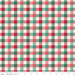 Merry Little Christmas Check C14848-MULTI by My Mind's Eye- Riley Blake Designs- 1/2 Yard