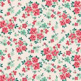 Berry and Sage Floral C17388-LATTE by Lori Holt of Bee in My Bonnet -Riley Blake Designs- 1/2 Yard