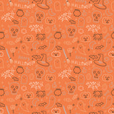 Frank and Friends Icons C17476-ORANGE by My Mind's Eye- Riley Blake Designs- 1/2 Yard