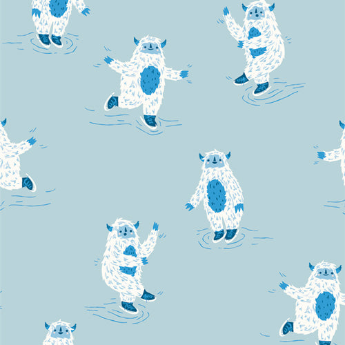 Yappi Yetis Snug in Flannel F11812 From Snuggles Capsule designed by AGF Studio-1/2 yard