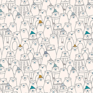 Cozy Bears Joy in Flannel F12103a from Arctic Tale Capsule designed by Art Gallery Fabrics- 1/2 Yard