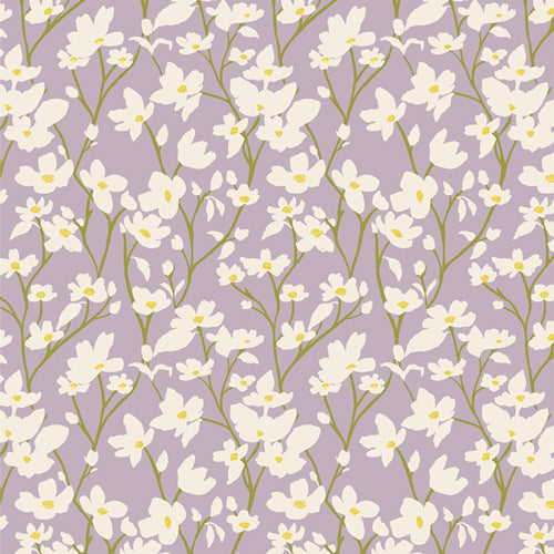 Dogwood Moonlight FRE322306 from Fresh Linen designed by Katie O'Shea for  Art Gallery Fabrics-1/2 Yard