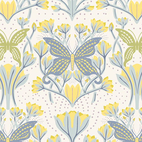 Butterfly Reflection Dawn FRE322308 from Fresh Linen designed by Katie O'Shea for  Art Gallery Fabrics-1/2 Yard