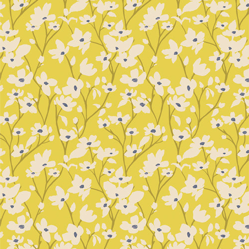 Dogwood Sunlight FRE322315 from Fresh Linen designed by Katie O'Shea for  Art Gallery Fabrics-1/2 Yard