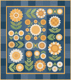PREORDER Fresh As A Daisy Sew Along Quilt Kit using Denim and Daisy by Lori Holt- Riley Blake Designs-76 1/2" x 86 1/2"