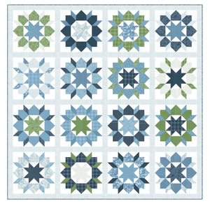 PREORDER Swoon Sixteen Quilt Kit in Nantucket Summer by Camille Roskelley - Moda