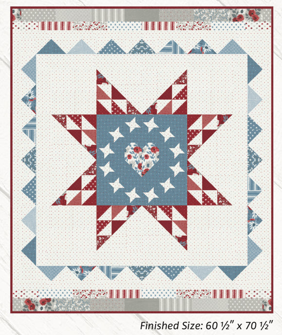 Heart of America Quilt Kit in Old Glory by Lella Boutique