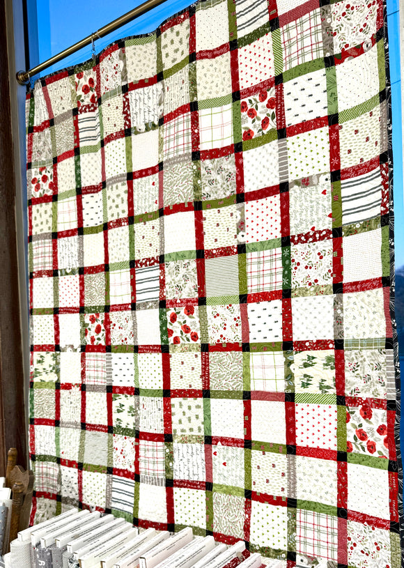 Peanut Butter Christmas Quilt Kit -67x72 - Free pattern from Then Came June