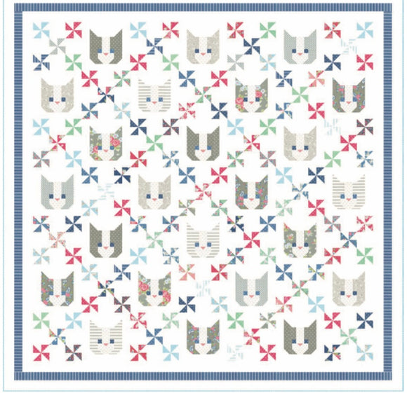 PREORDER Kittens Quilt Kit using A Cat Named Stitch by Camille Roskelley - 74
