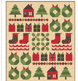 Tis The Season Quilt Kit by Stacy Iest Hsu- Moda-52” x 61” -green snowflakes