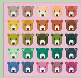 Bjorn Bear Quilt Kit by Elizabeth Hartman featuring Bella Solids - Moda