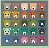 Bjorn Bear Quilt Kit by Elizabeth Hartman featuring Bella Solids - Moda