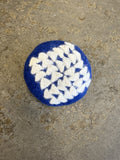 Felted Pin Cushion Quilt Design DLFT 2222 -Approximately 3.5" diameter and 2.5" tall.