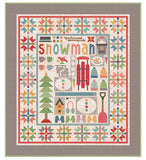 Let's Make a Snowman Quilt Kit Featuring Home Town Holiday Fabrics by Lori Holt-  75" x 85"