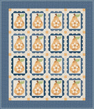 PREORDER Sweet Golden Pears Quilt Kit using Denim and Daisy by Lori Holt- Riley Blake Designs-70 1/2" x 82 1/2"