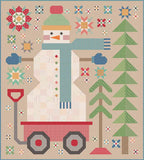 PREORDER Quilted Snowman Quilt Kit Featuring Home Town Holiday Fabrics by Lori Holt-  87.5" x 97.5"