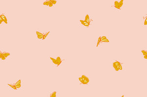 Flowerland Butterflies Vintage Pink RS0072 12 by Ruby Star Society - Moda -