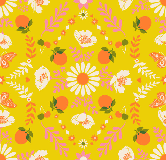 Juicy Poppy Garden Golden Hour RS0085 12 by Melody Miller  -  Ruby Star Society-Moda- 1/2 Yard