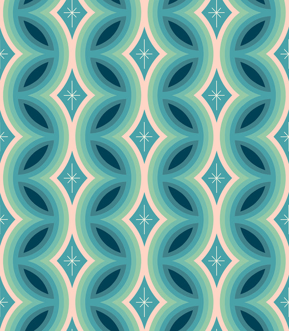 Juicy Rattan Stripe Dark Turquoise RS0087 13 by Melody Miller  -  Ruby Star Society-Moda- 1/2 Yard