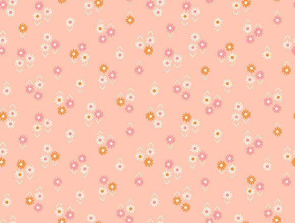 Juicy Baby Flowers Peach RS0092 12 by Melody Miller  -  Ruby Star Society-Moda- 1/2 Yard