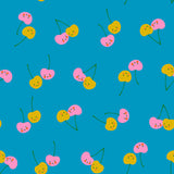 Trinketry Cherry Friends Bright Blue RS0112 14  by Melody Miller for Ruby Star Society- Moda- 1/2 Yard