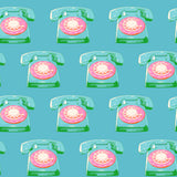 PREORDER Sparkle Mart Telephones Dark Turquoise RS0121 16 by Melody Miller for Ruby Star Society -1/2 Yard
