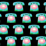 PREORDER Sparkle Mart Telephones Black RS0121 18 by Melody Miller for Ruby Star Society -1/2 Yard