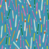 Salutations Do You Have A Pen Vintage Blue RS1093 14 by Rashida Coleman for Ruby Star Society - Moda - 1/2 Yard