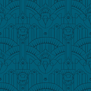 Dog Park Deco Pup Teal RS2097 15 by Sarah Watts for Ruby Star Society- Moda- 1/2 yard