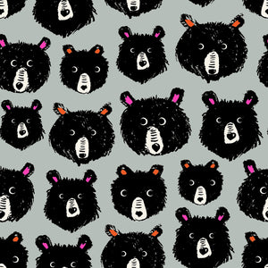 Teddy And The Bears Canvas Steel RS2110 19L by Sarah Watts for Ruby Star Society- Moda- 1/2 yard