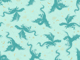 Fireglow Etched Dragons Mint RS2131 13M by Sarah Watts for Ruby Star Society-Moda- 1/2 Yard