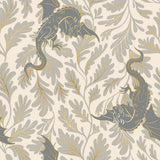 Fireglow Dragon Lair Metallic Oyster RS2132 11M by Sarah Watts for Ruby Star Society-Moda- 1/2 Yard