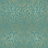 Fireglow Scribe Metallic Watercress RS2137 13M by Sarah Watts for Ruby Star Society-Moda- 1/2 Yard