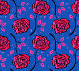 PREORDER Ink Shop Ink Rose Blue Ribbon RS2139 15 by Sarah Watts for Ruby Star Society-Moda- 1/2 Yard