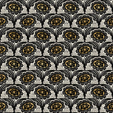 PREORDER Ink Shop Scallop Flower Gold RS2140 14M by Sarah Watts for Ruby Star Society-Moda- 1/2 Yard