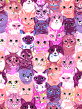 PREORDER Oops All Cats - Hundreds of Cats- Pink RS2146 12 by Sarah Watts for Ruby Star Society-Moda - 1/2 Yard