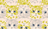 PREORDER Oops All Cats - Cat Checkers- Pistachio RS2148 11 by Sarah Watts for Ruby Star Society-Moda - 1/2 Yard