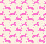PREORDER Oops All Cats - Kitty Run - Neon Pink RS2150 12 by Sarah Watts for Ruby Star Society-Moda - 1/2 Yard